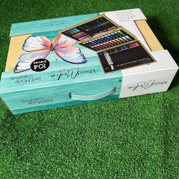 Mixed Media 104-Piece Deluxe Art Set with Wooden Box and Drawing Supplies NEW - Picture 8 of 16